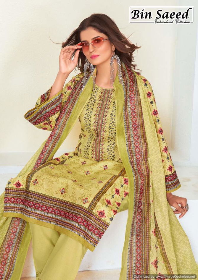 Bin Saeed Vol 5 By Gull A Ahmed Lawn Cotton Dress Material Wholesalers In Delhi
